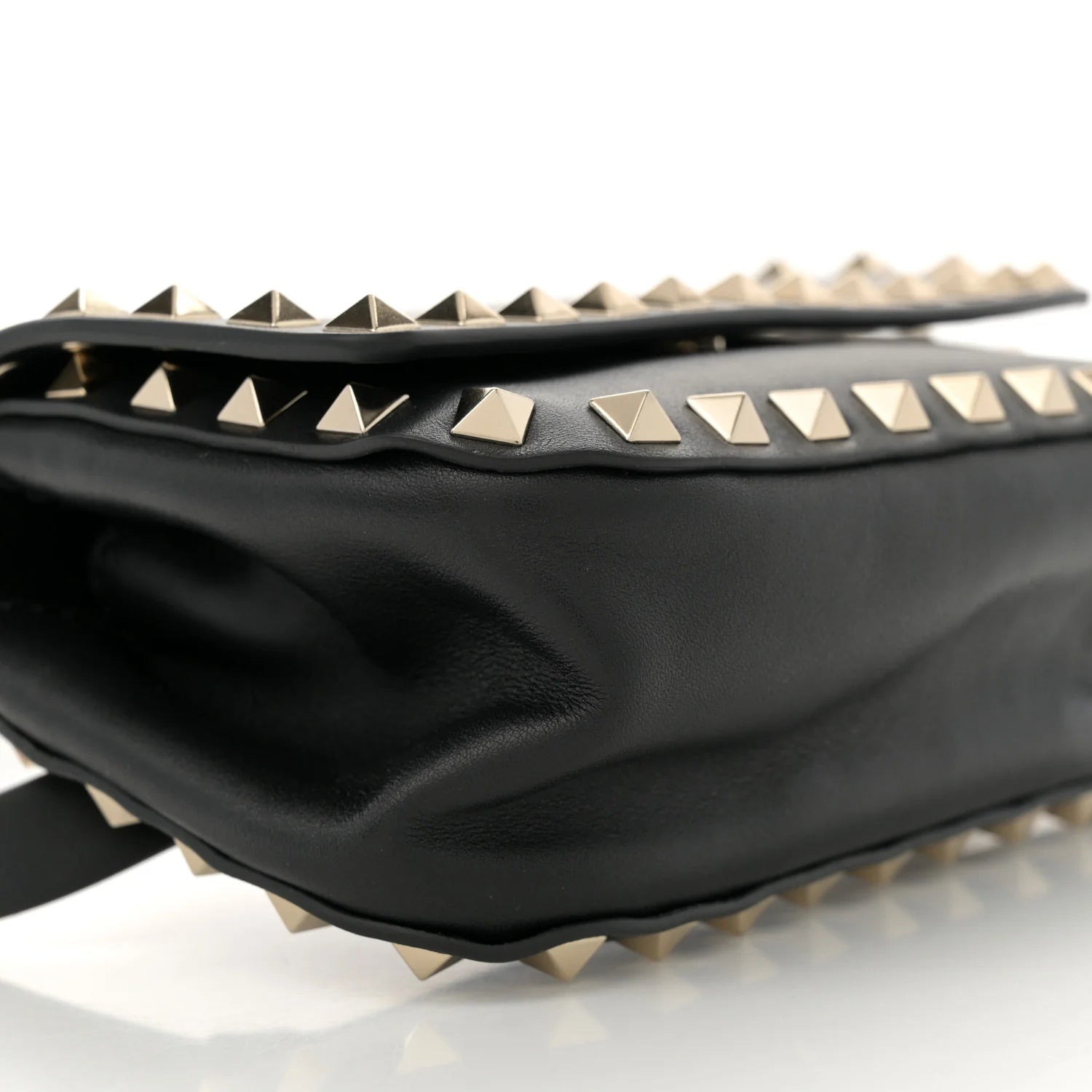 Vitello Rockstud Belt Bag Black