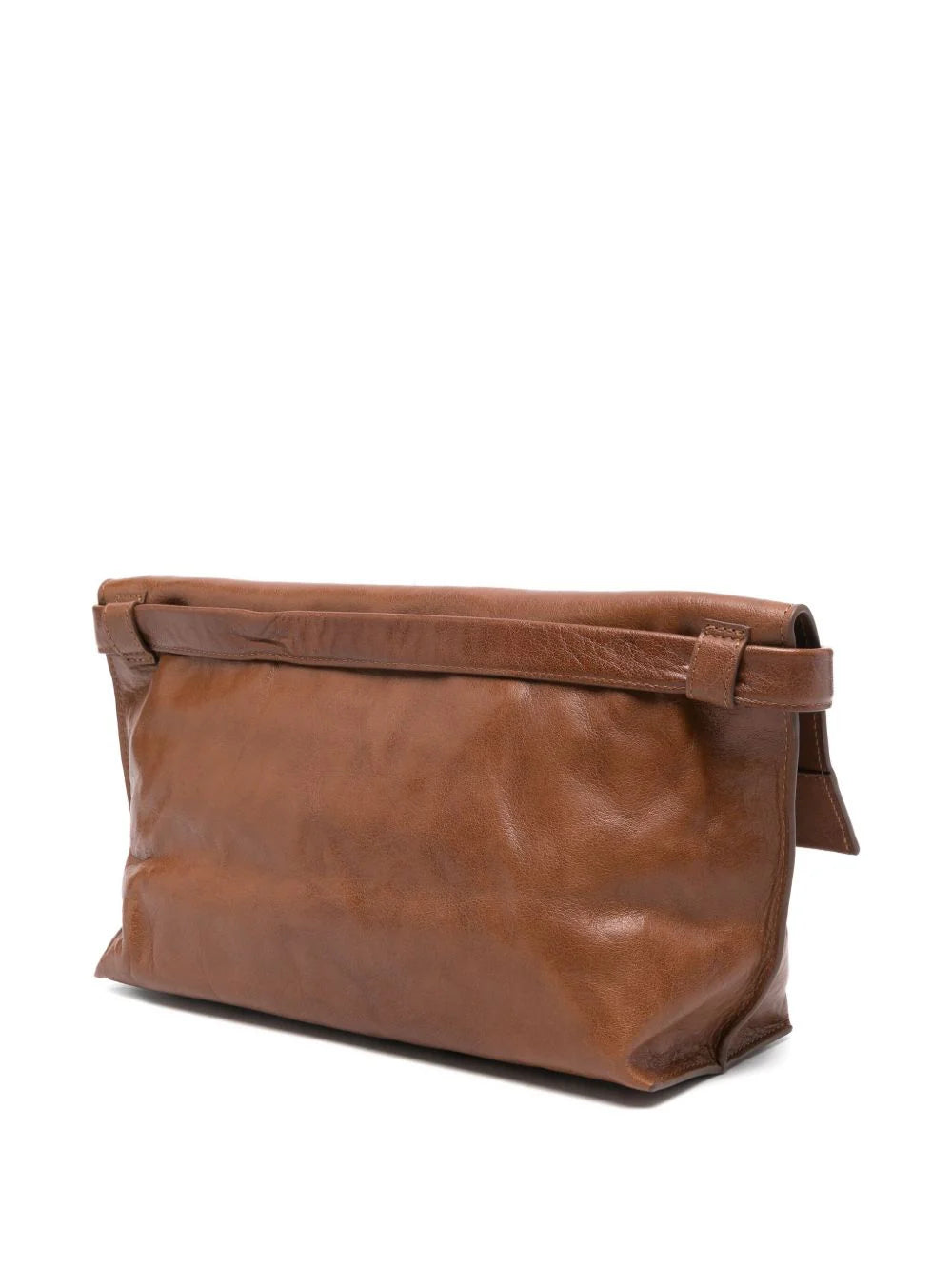 LEATHER FOLDOVER BAG