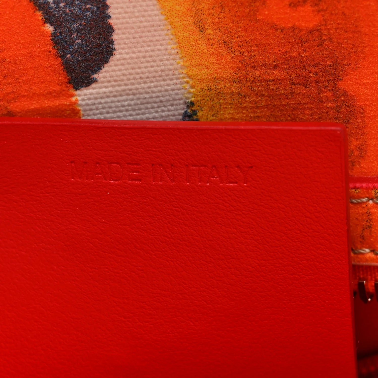 Crepe Satin Canvas Embroidered Gaagal Mini Eloise Tote Magma