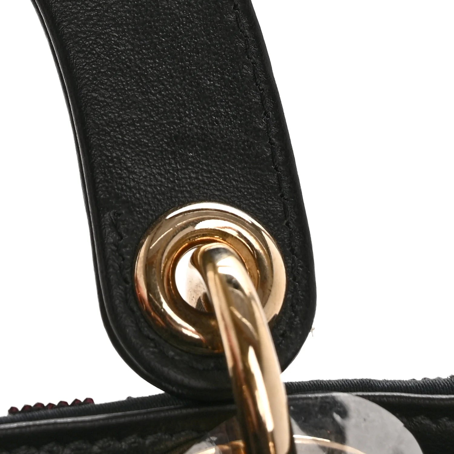 Lambskin Cannage Beaded Embroidery Mini Lady Dior Black