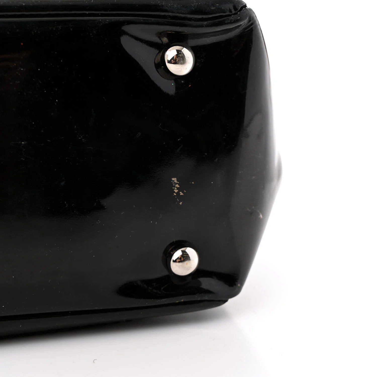 Patent Pony Hair Small Pocket Tote Black