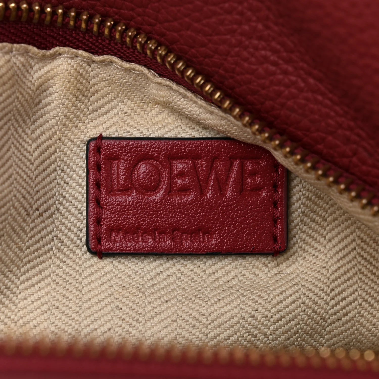 Grained Calfskin Small Puzzle Bag Rouge