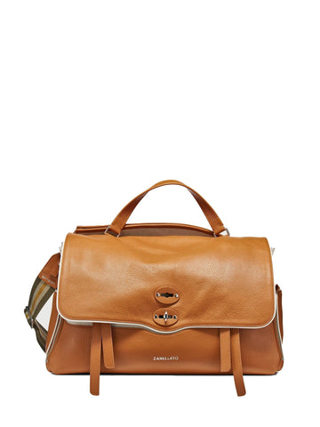 RACQUET CLUB XL LEATHER MESSENGER BAG with SHOULDER STRAP