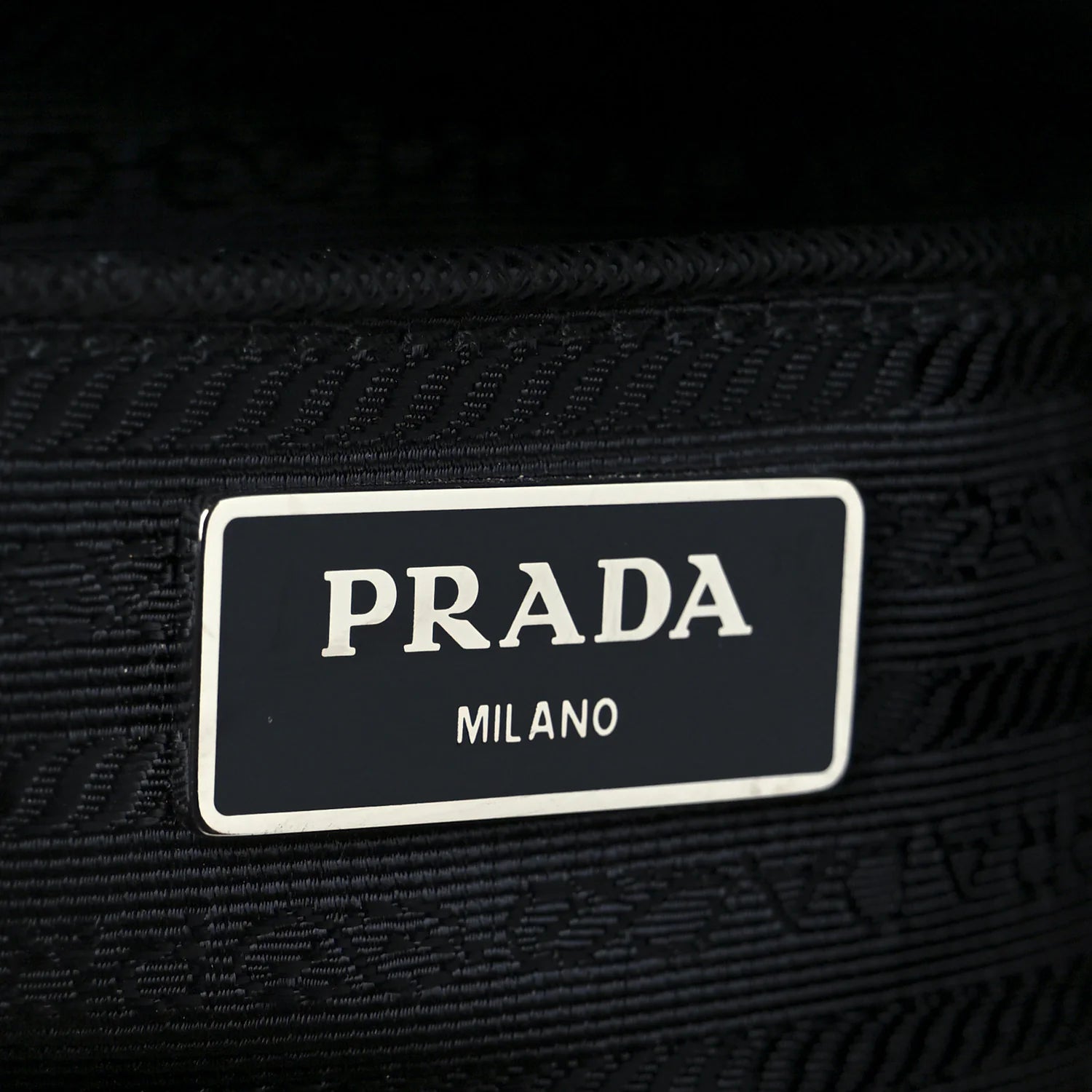 Tessuto Nylon Saffiano Double Buckle Messenger Shoulder Bag Black