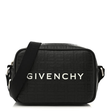 Coated Canvas Logo Embossed G Essentials Camera Bag Black