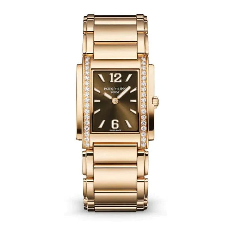 Twenty~4 Quartz Ladies Watch, 18K Rose Gold with 34 Diamond (~0.57 Ct), 25.1 X 30 Mm, Ref# 4910/1201R-001