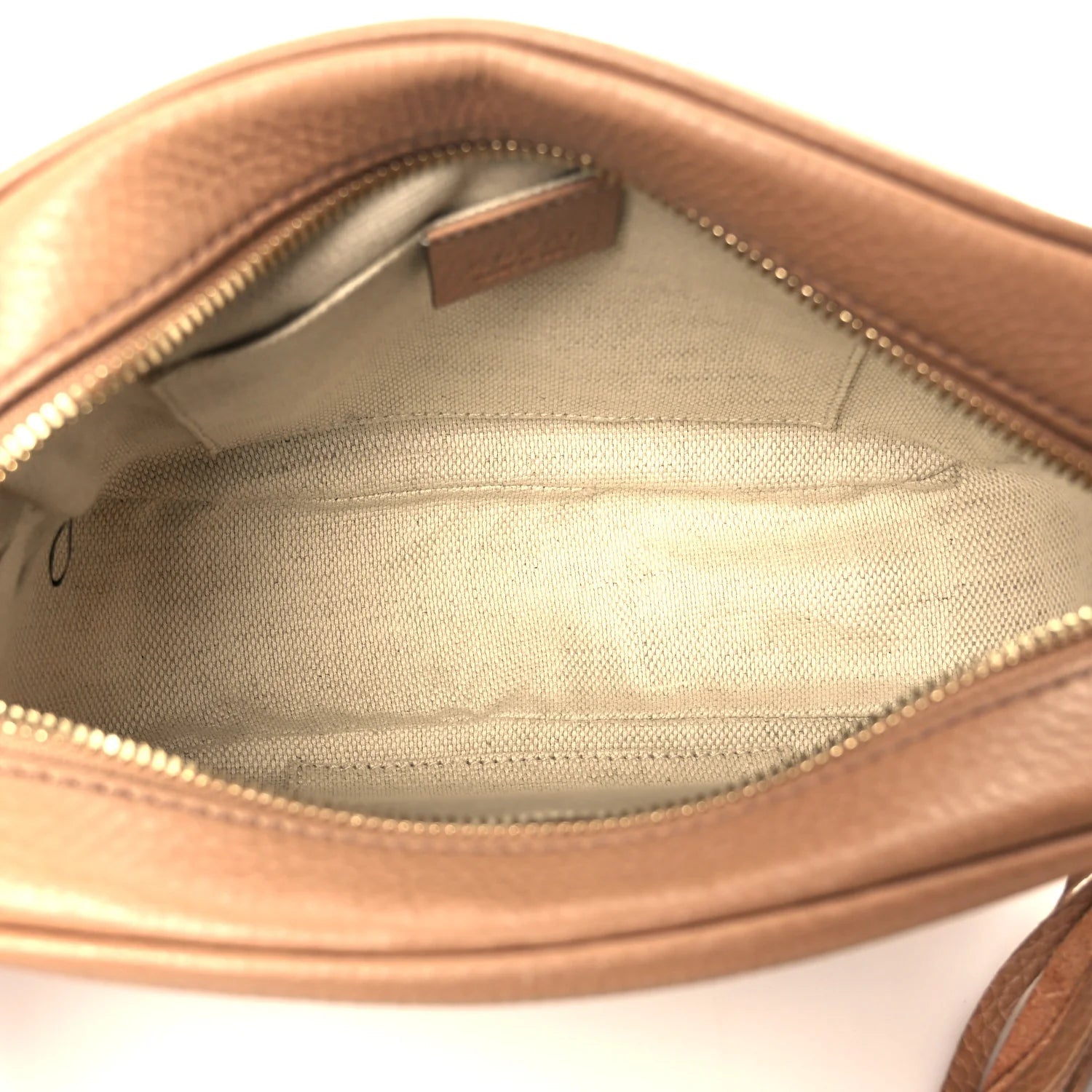 Pebbled Calfskin Small Soho Disco Bag Camelia