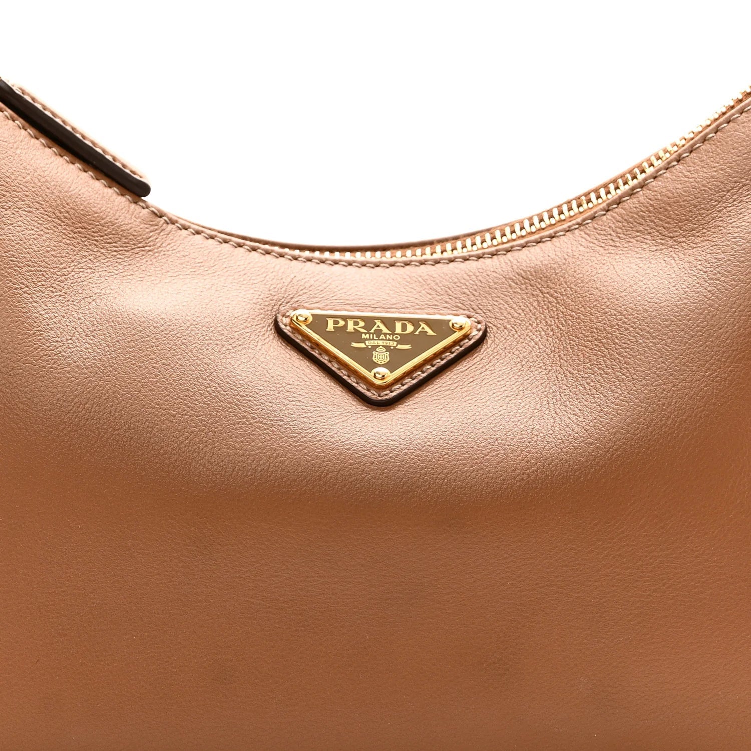 Soft Calfskin Medium Aimee Shoulder Bag Caramel