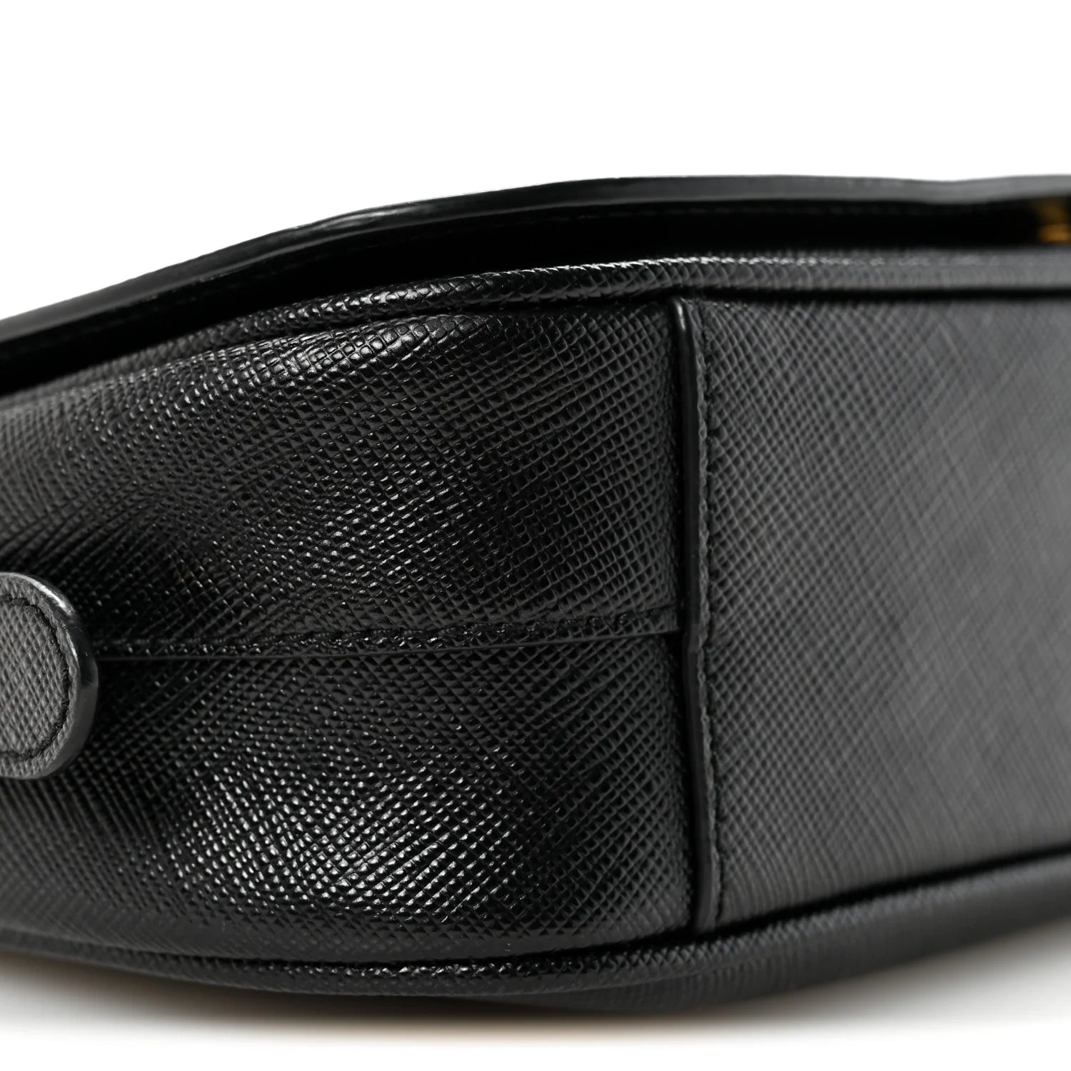 Saffiano Flap Crossbody Black