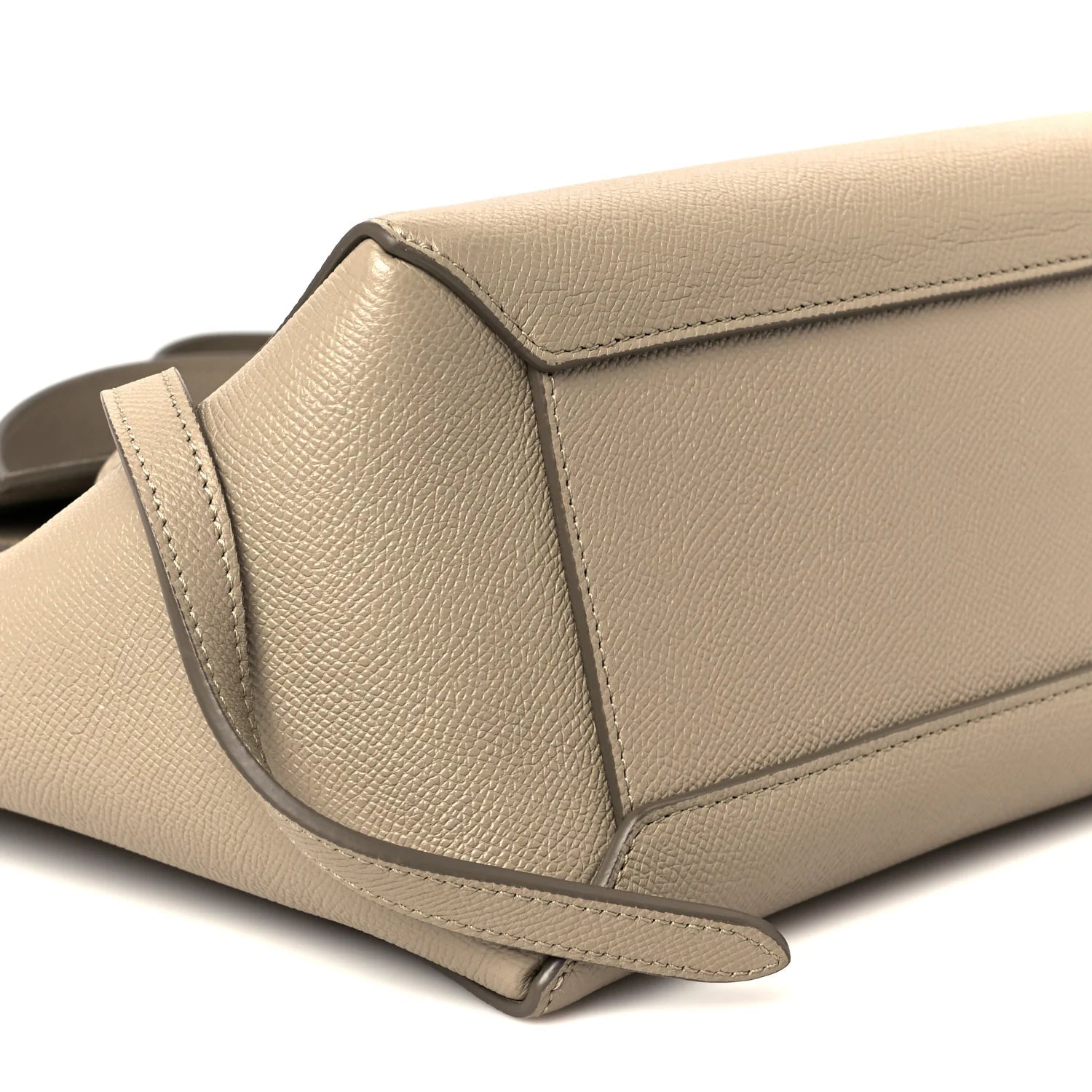 Grained Calfskin Nano Belt Bag Light Taupe