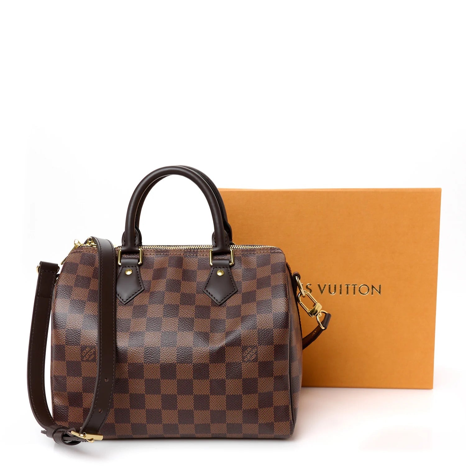 Damier Ebene Speedy Bandouliere 25