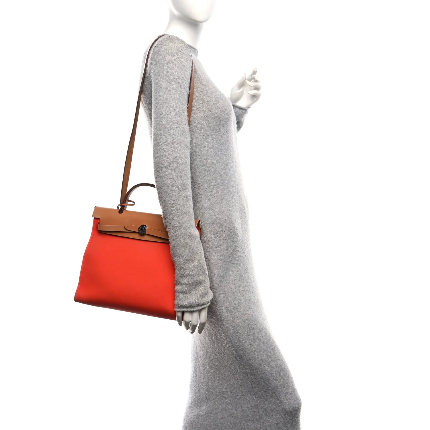 Vache Hunter Toile Herbag Zip 31 PM Capucine Fauve