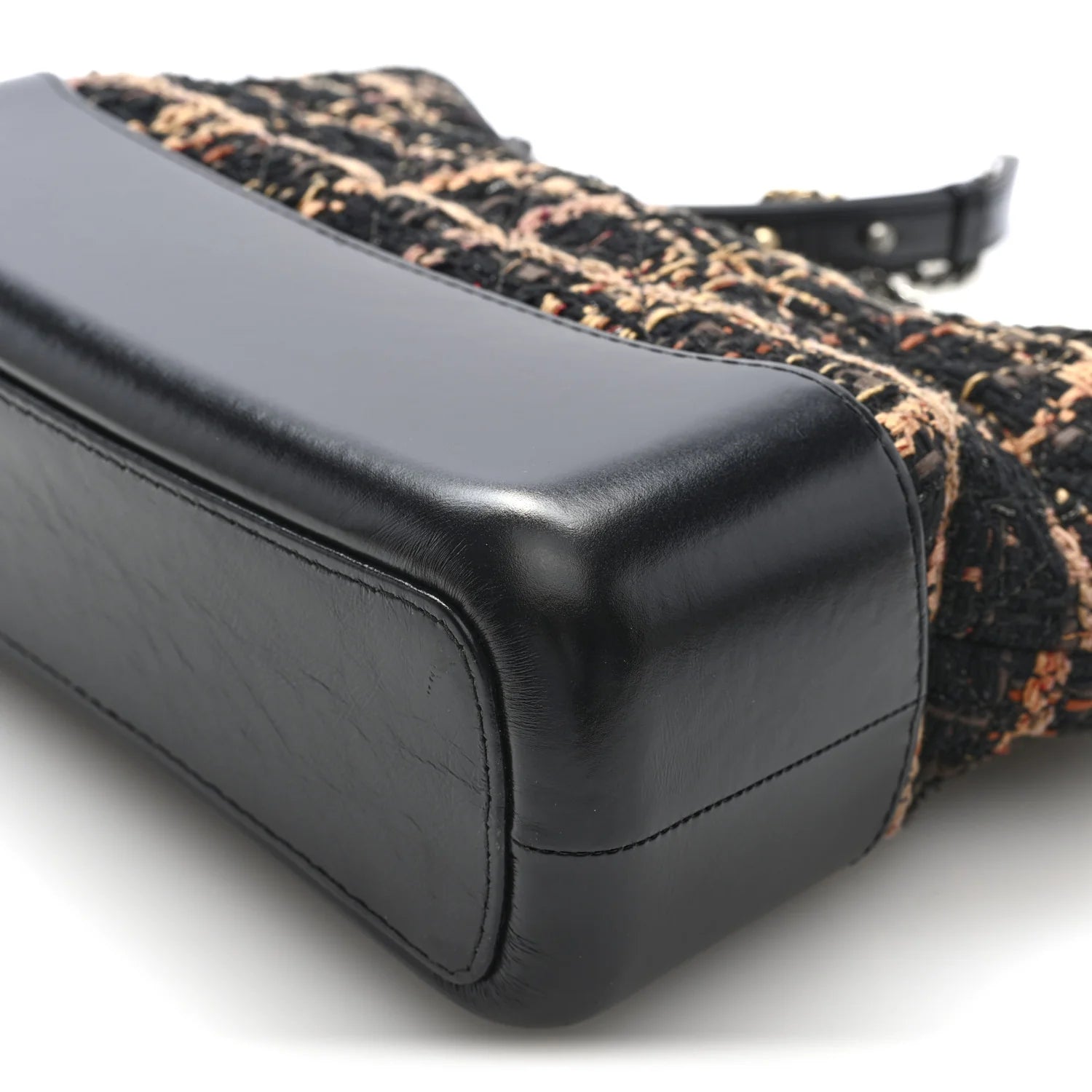 Tweed Calfskin Medium Gabrielle Hobo Black Brown