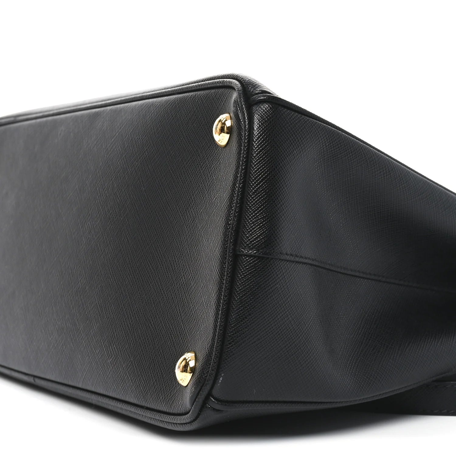 Saffiano Lux Large Galleria Double Zip Tote Black