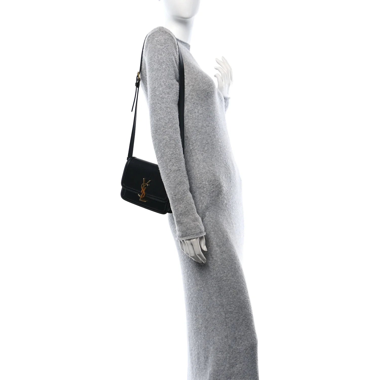 Smooth Calfskin Small Solferino Satchel Black