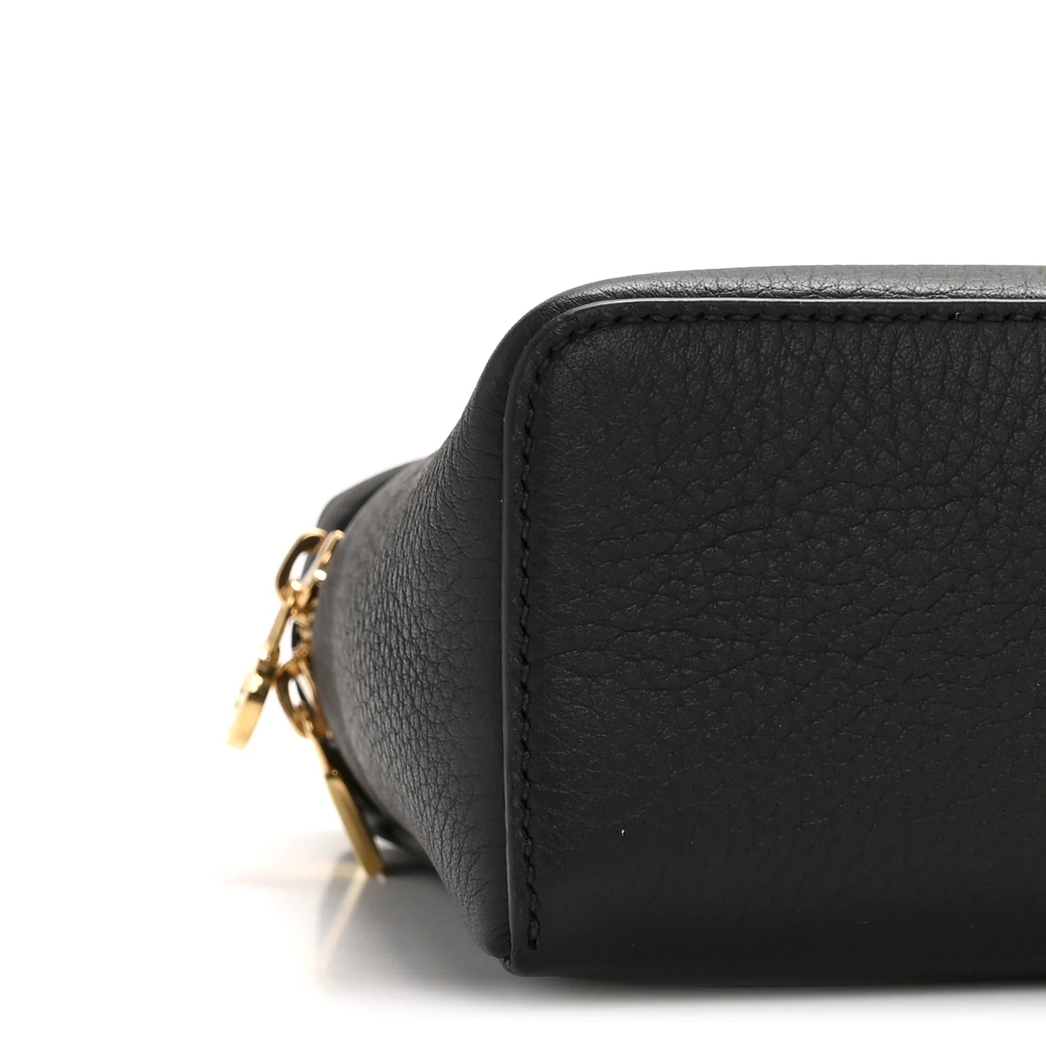 Grained Calfskin L19 Extra Pocket Pouch Black