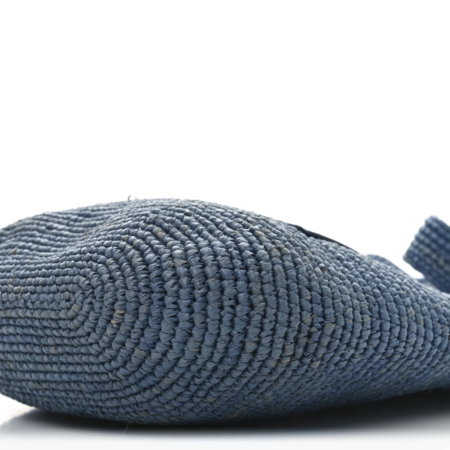 Raffia Mini Slit Tote Bag Blue