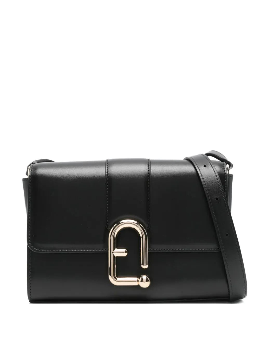 URBAN S BLACK LEATHER SHOULDER BAG