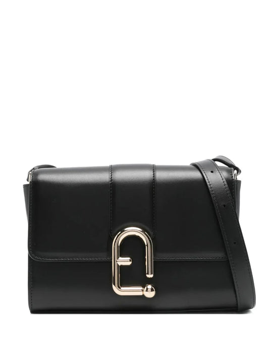 URBAN S BLACK LEATHER SHOULDER BAG