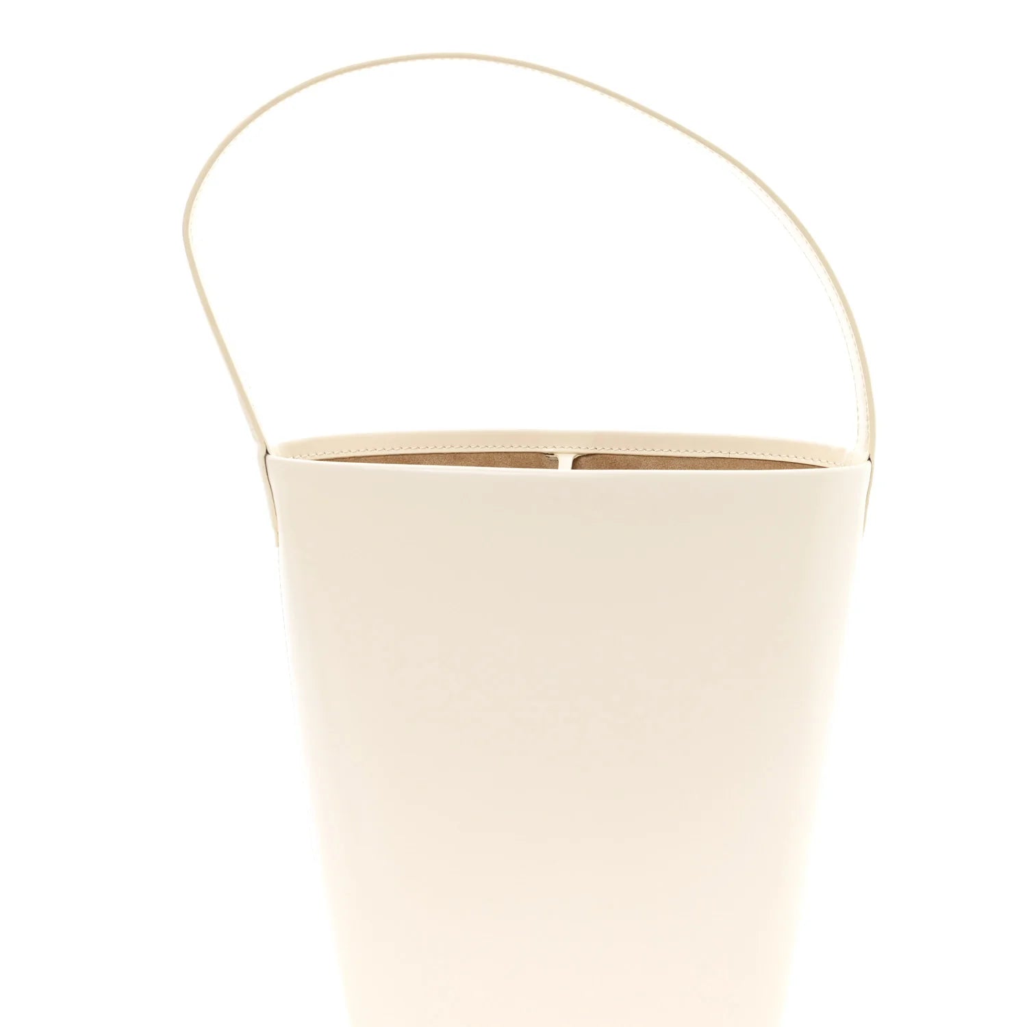 Shiny Calfskin Small N/S Park Tote Ivory