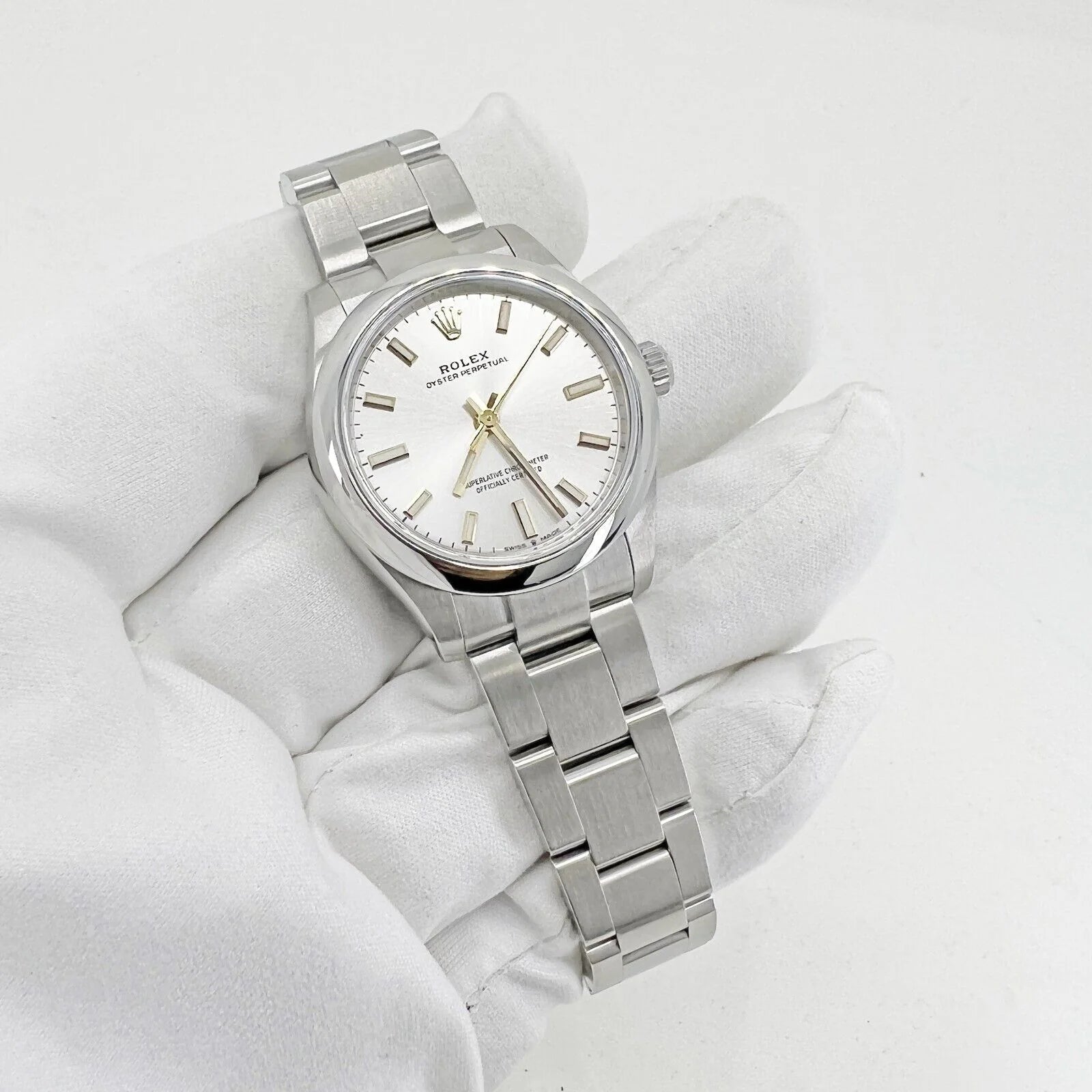 Oyster Perpetual Oystersteel, 31Mm, Silver Dial, Ref# 277200-0001