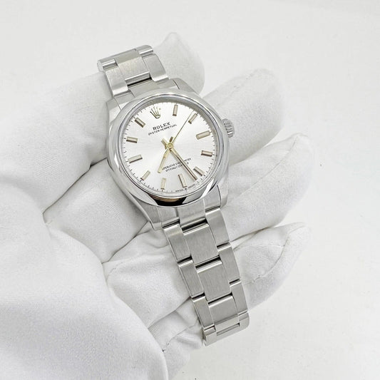 Oyster Perpetual Oystersteel, 31Mm, Silver Dial, Ref# 277200-0001