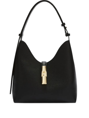 " GOCCIA" NIGHT CALF LEATHER SMALL HOBO BAG