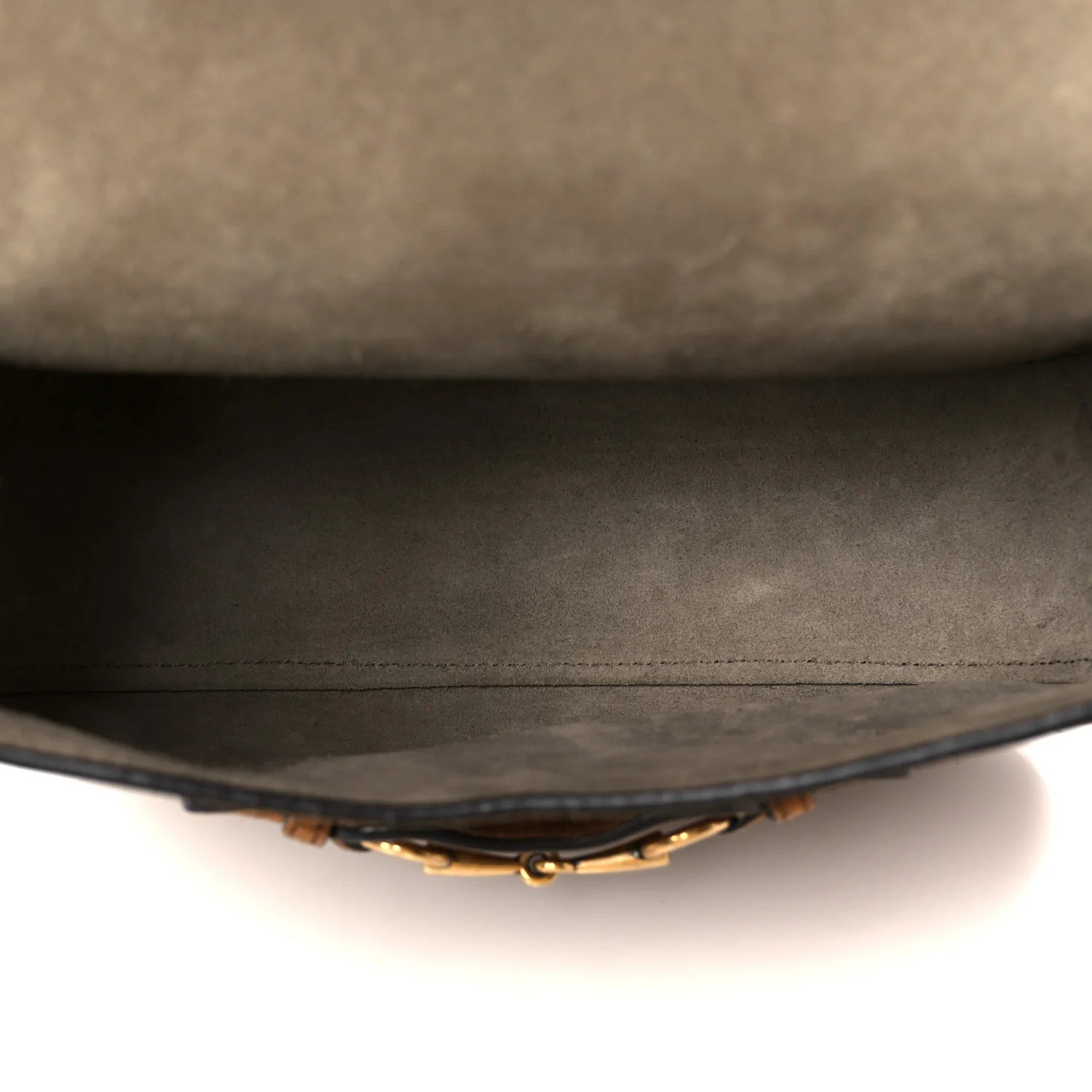 Suede Medium Lady Web Shoulder Bag New Marron