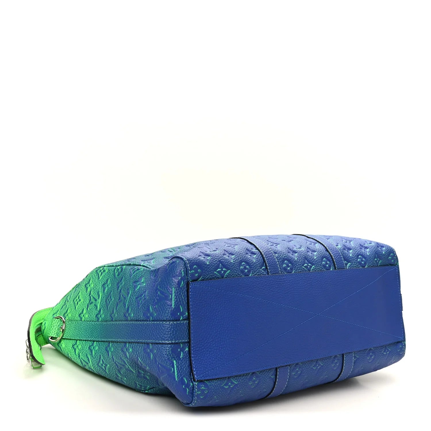 Taurillon Illusion Keepall Tote Bleu Vert