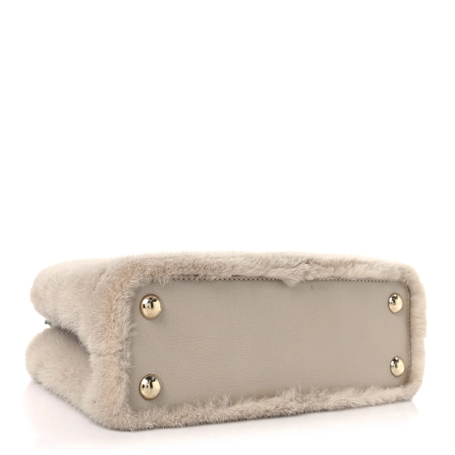 Mink Goatskin Capucines BB Beige