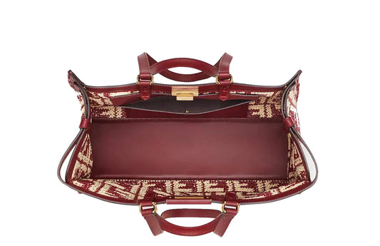 Peekaboo X Raffia Tote