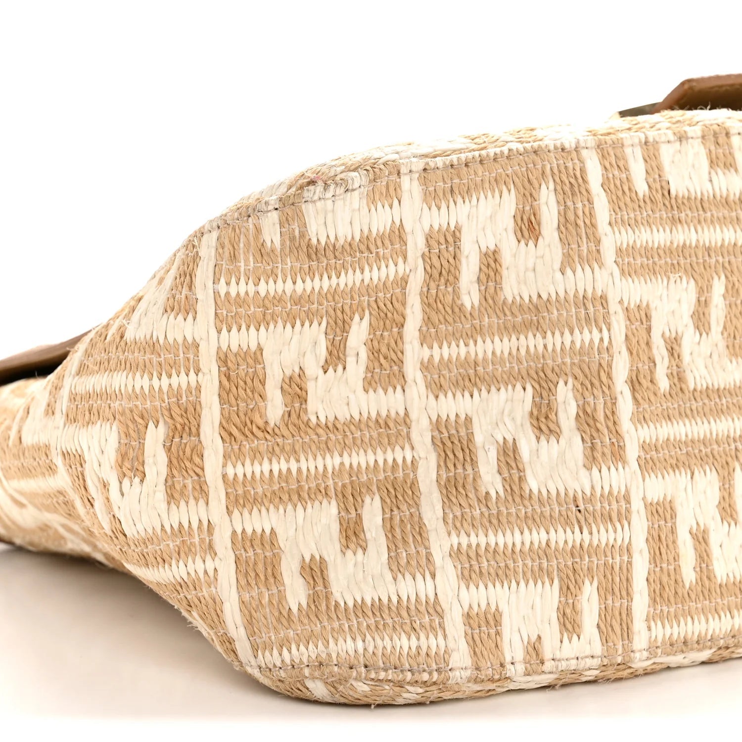 Raffia Mama Baguette Beige