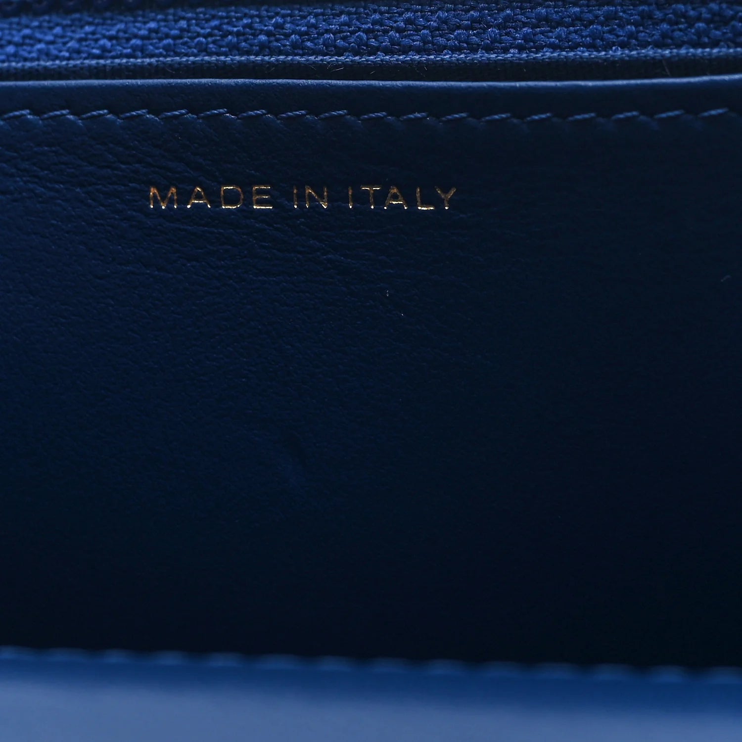 Shiny Goatskin Quilted  19 Wallet on Chain WOC Blue