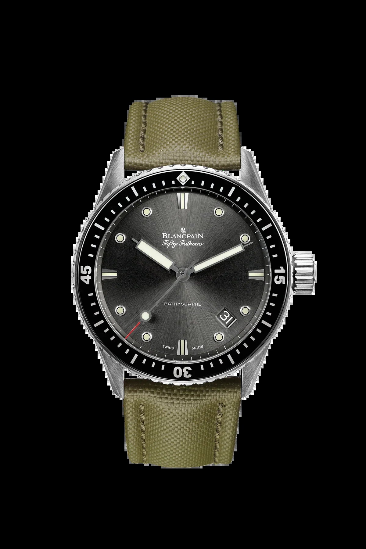 Unworn  Fifty Fathoms Bathyscaphe, Stainless Steel and Ceramic, 43Mm, Ref# 5000-1110-K52A, Box and Papers