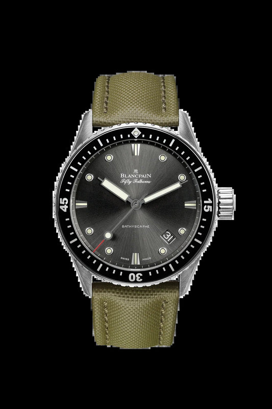 Unworn  Fifty Fathoms Bathyscaphe, Stainless Steel and Ceramic, 43Mm, Ref# 5000-1110-K52A, Box and Papers