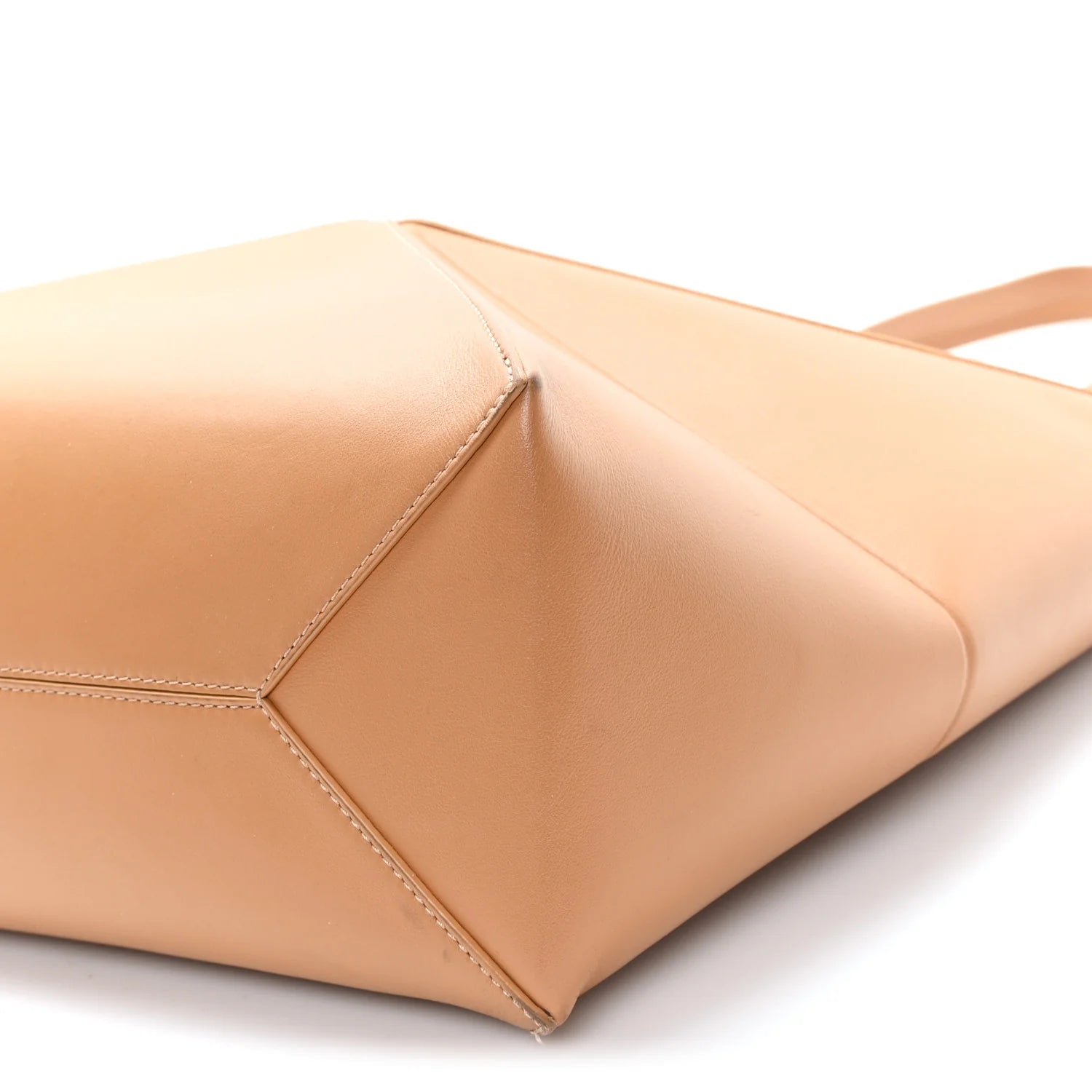 Shiny Calfskin Medium Puzzle Fold Tote Warm Desert