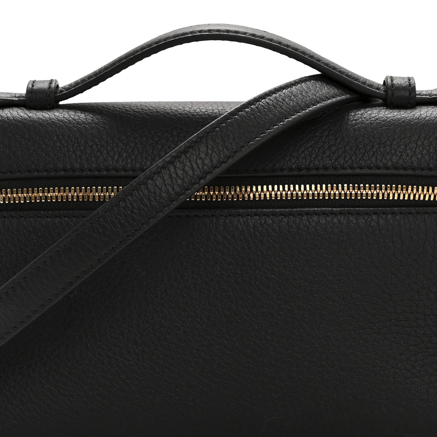 Grained Calfskin L19 Extra Pocket Pouch Black