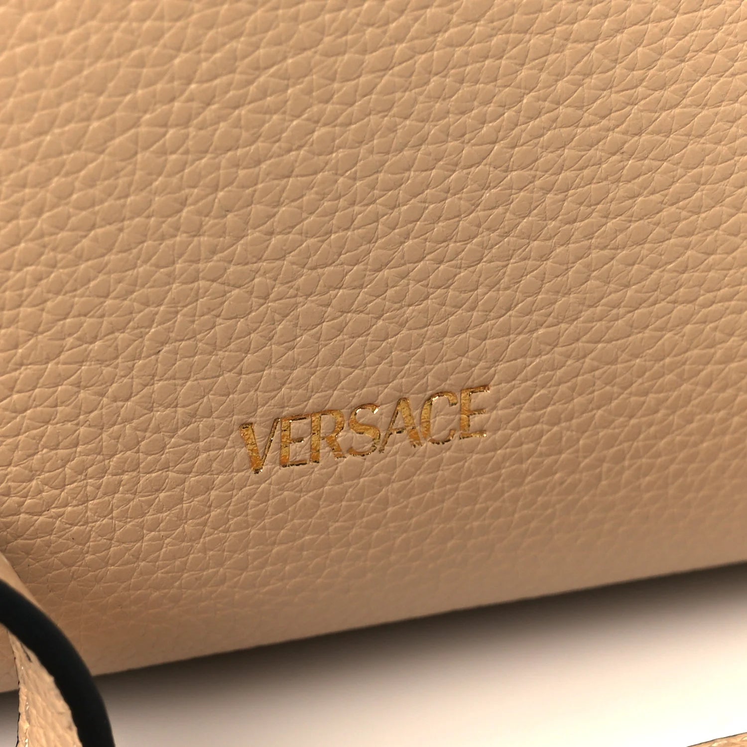 Grainy Calfskin Virtus Top Handle Tote Beige