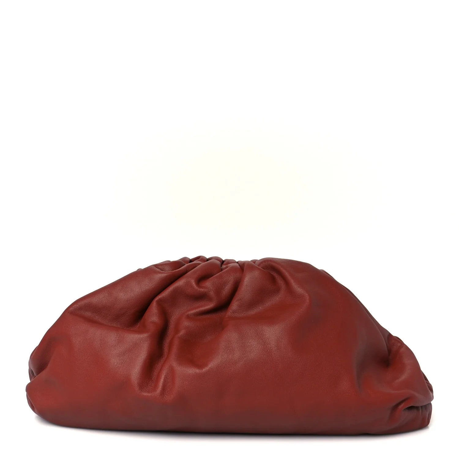 Smooth Butter Calf the Pouch Oversized Clutch Rust