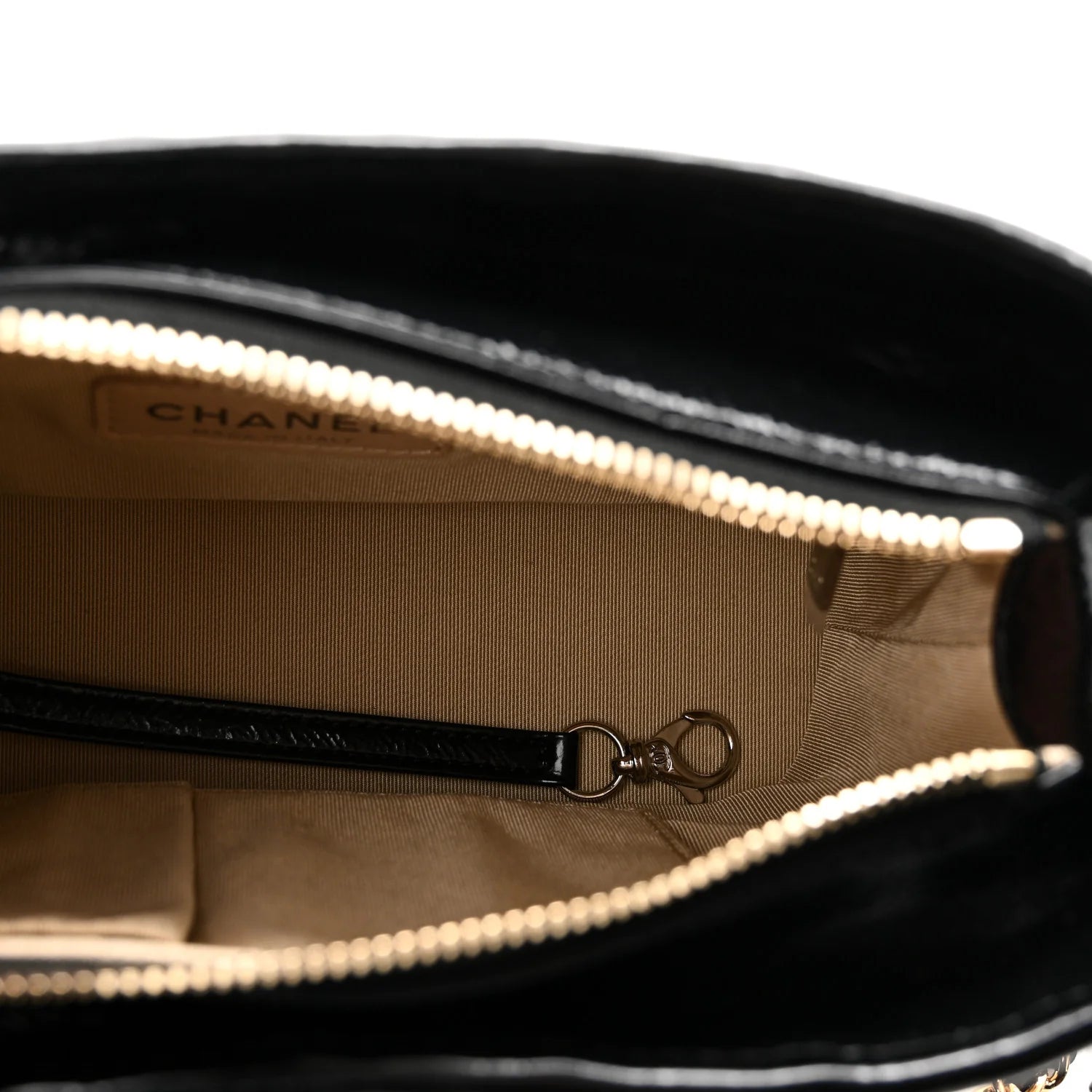 Rattan Calfskin Small Gabrielle Hobo Beige Black