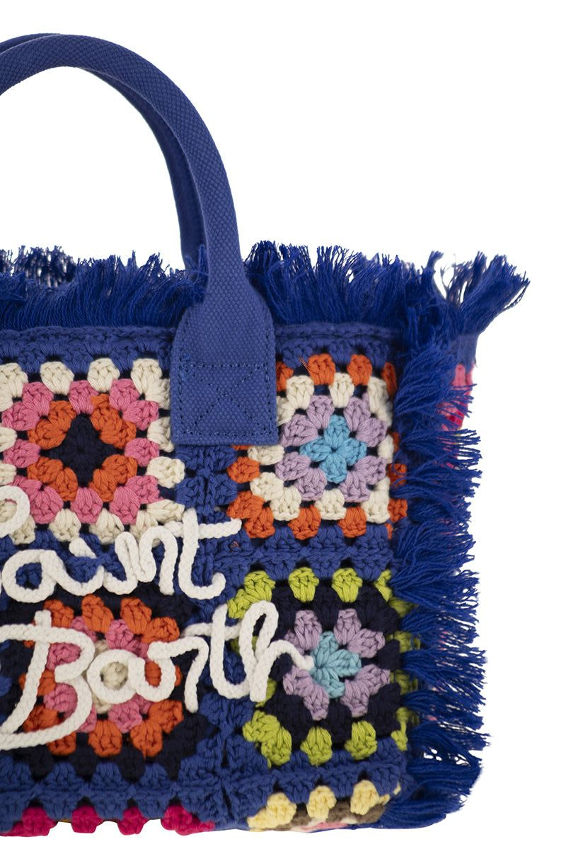 COLETTE CROCHET - HANDBAG with CROCHET FLOWER PATCH