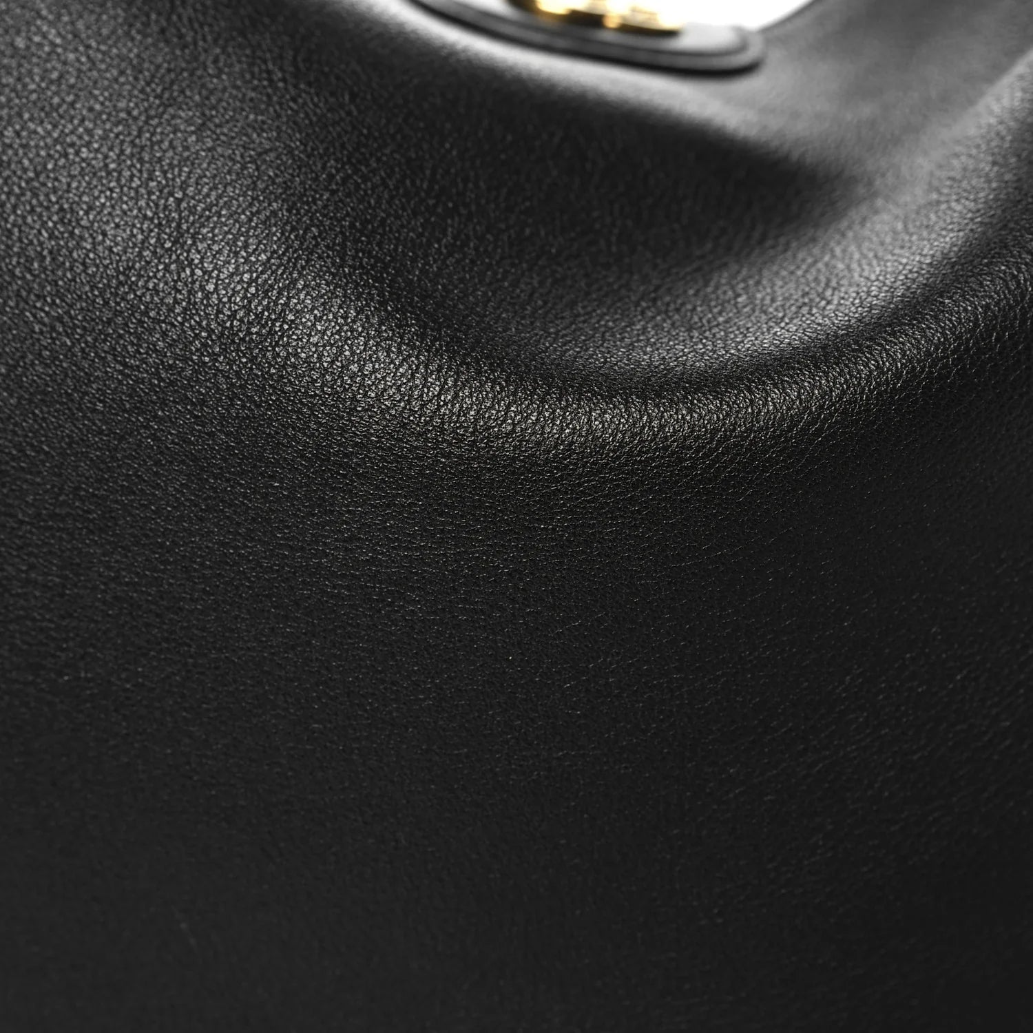 Softy Wonka Textured Dollar Calfskin Medium Diana Shoulder Bag Black