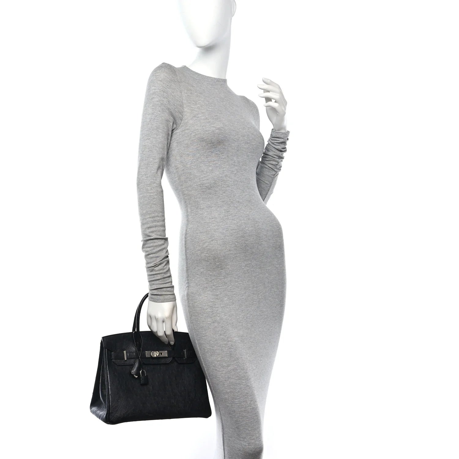 Ostrich Birkin 30 Black