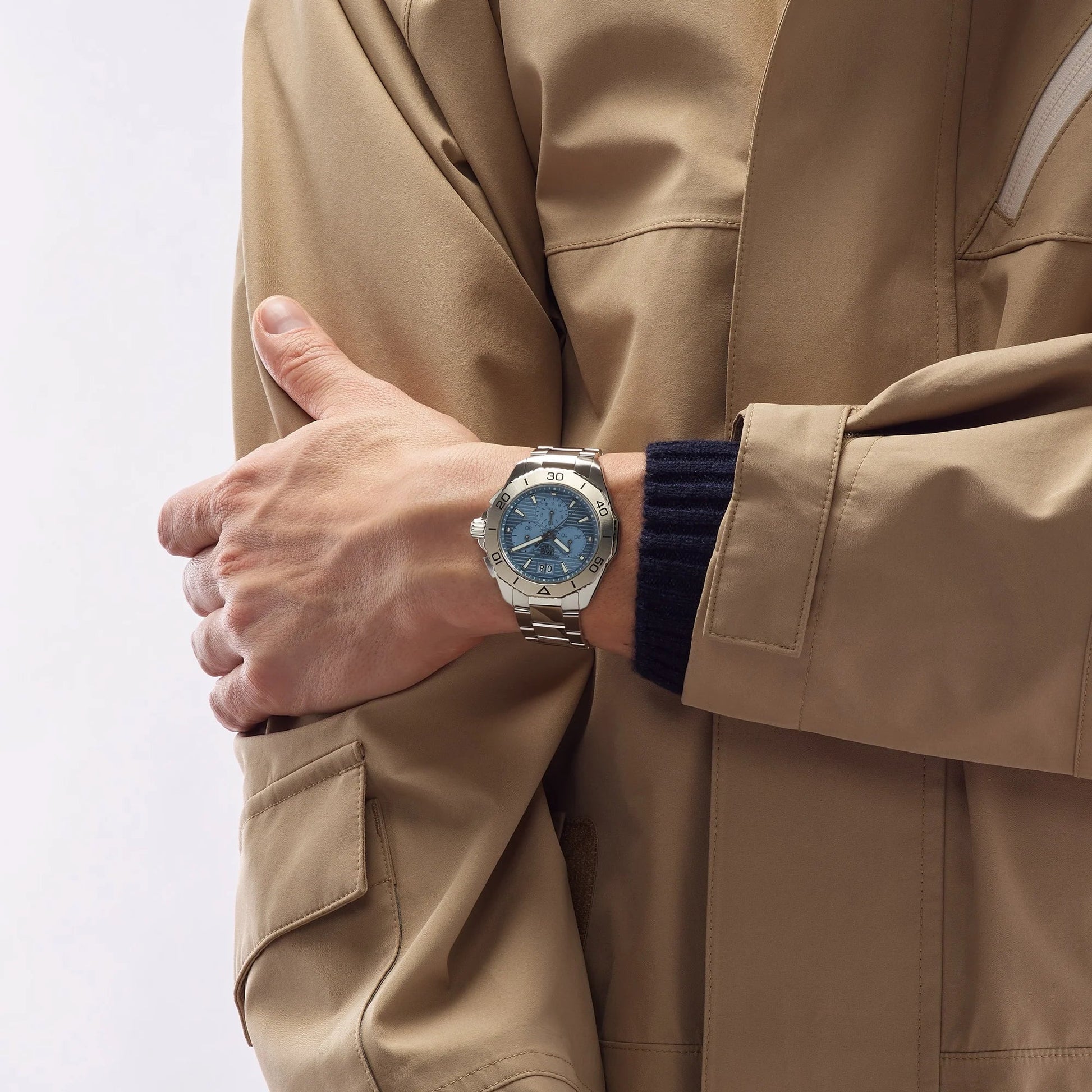 Unworn  Aquaracer Professional 200 Chronograph 40, Stainless Steel, Ref# CBP1112.BA0627, Box & Papers