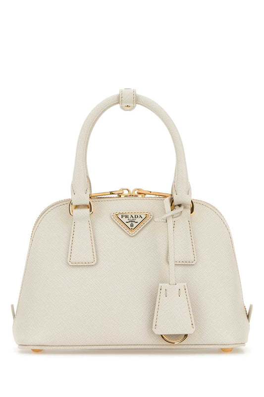 WHITE LEATHER HANDBAG