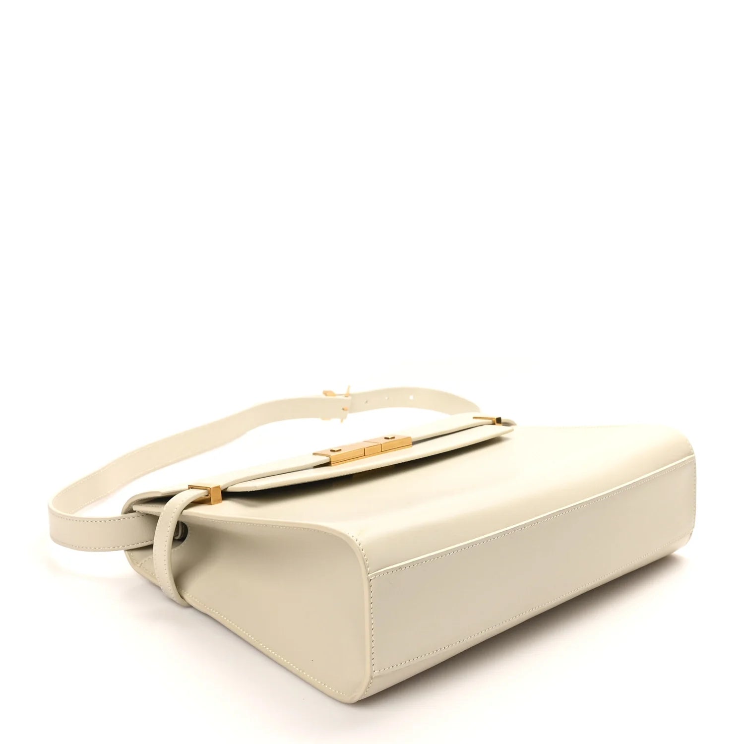 Smooth Calfskin Manhattan Shoulder Bag Crema Soft