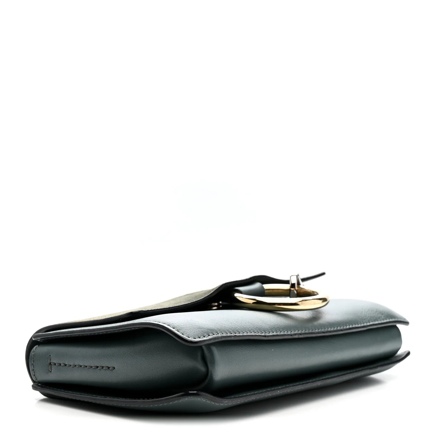 Suede Calfskin Small Faye Shoulder Bag Cloudy Blue