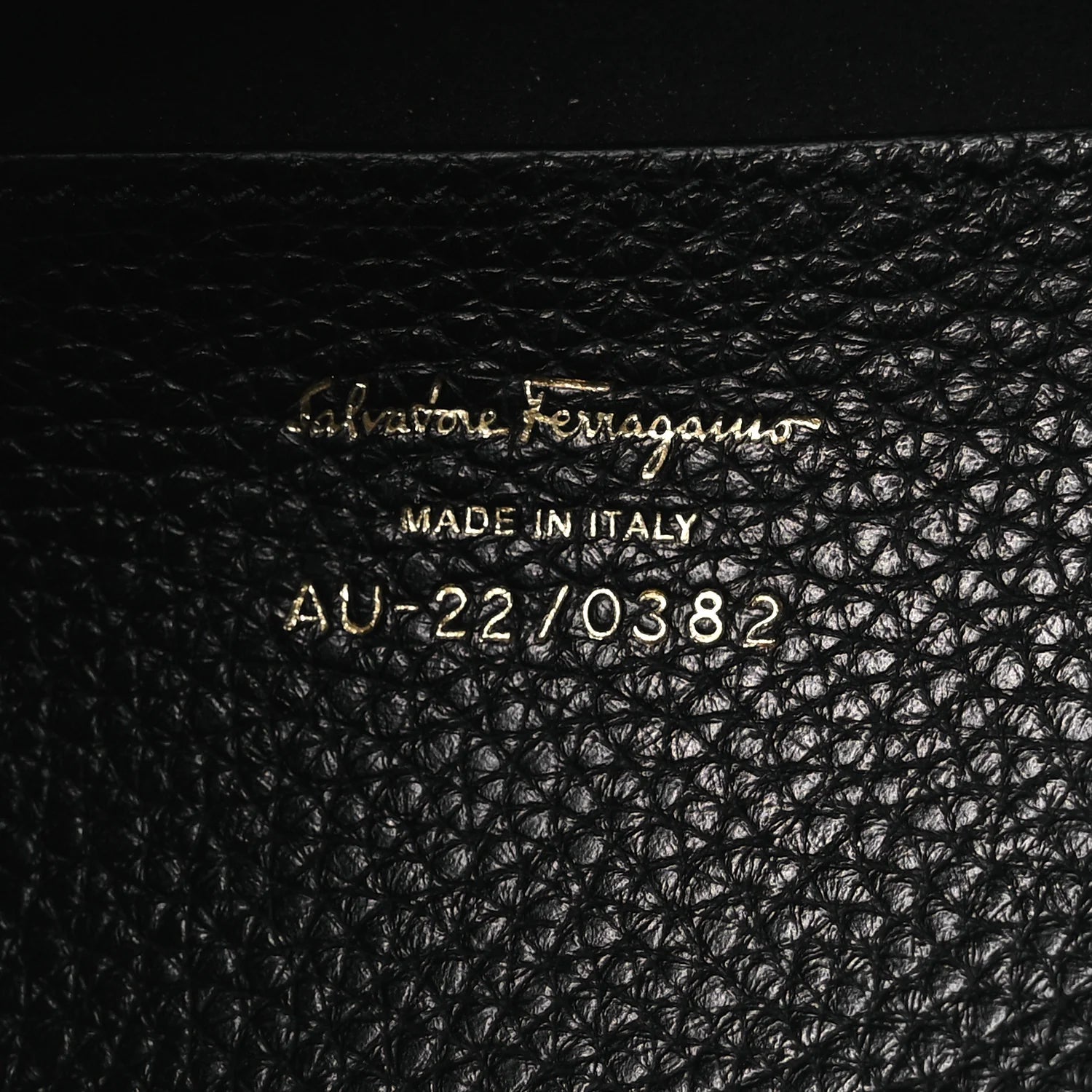 Grained Calfskin Mini Gancino Bucket Bag Black