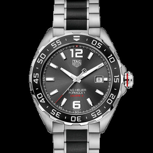 Unworn  Formula 1 Date, Automatic, 43 Mm, Stainless Steel, Сeramic Ref# WAZ2011.BA0843, Box & Papers