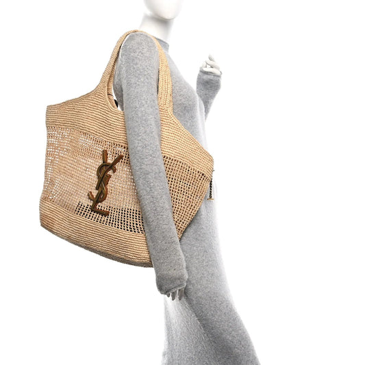 Raffia Icare Shopping Tote Natural